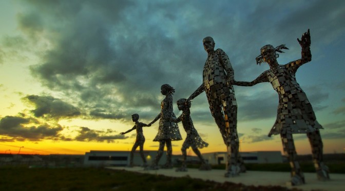 New family statue in Duleek from a recent visit by the drogheda photographic society